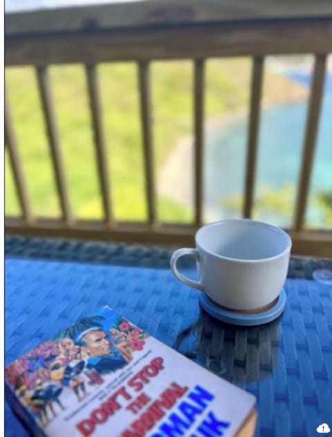 or start your day with a coffee on the covered upper deck & cozy up with a book