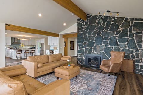 The home has an open concept layout allowing everyone to stay connected.