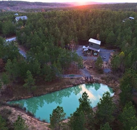 Unwind in your own emerald embrace! This secluded haven boasts a shimmering pond, lush greenery, and endless tranquillity. Let nature lull you into blissful relaxation. 