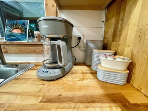 Complimentary coffee, tea, flavored creamer and sugar