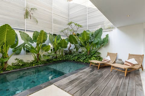 Get some tan or relax on the sun loungers by the poolside