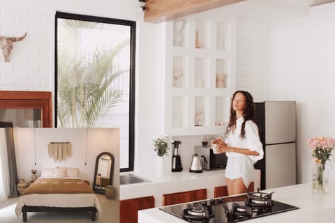 Bright kitchen space featuring clean design and contemporary appliances