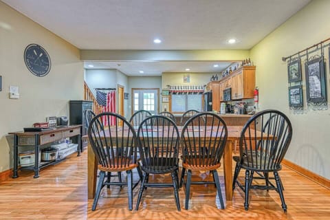 First floor kitchen table. View from fireplace.