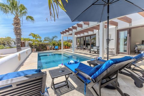 Pool Area with Fountains, Covered Dining Area with Refrigerator, Sonos and  BBQ