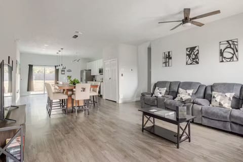 Cozy & modern living and dining space. 