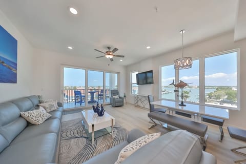 main living area with corner windows