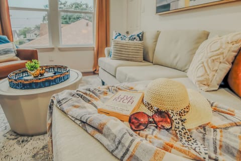 Comfortable Living Room that is peaceful and bright.