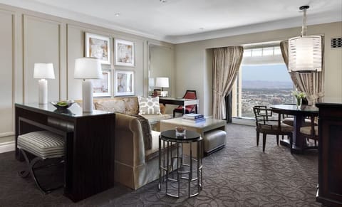 Gather by the windows and enjoy sweeping city views.