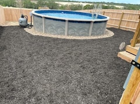 Private backyard swimming pool 