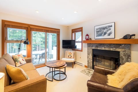 Living Area with Woodburing Fireplace