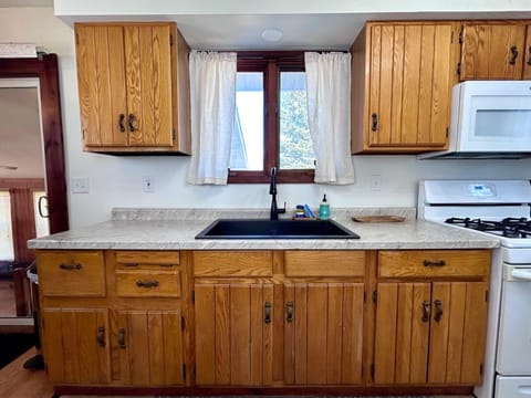 Great view of the backyard from the Kitchen.
