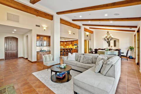 Living Room, Dining Room and Kitchen all make for a cozy experie