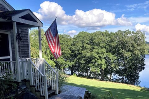Gorgeous lake views and a large private, grassy lawn.
