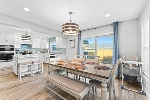 Beautifully renovated, fully-stocked kitchen, with sunny views