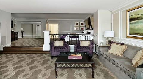 Kick back on plush sofas with space for everyone.