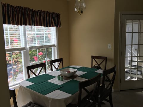 Dining room w/ view of porch