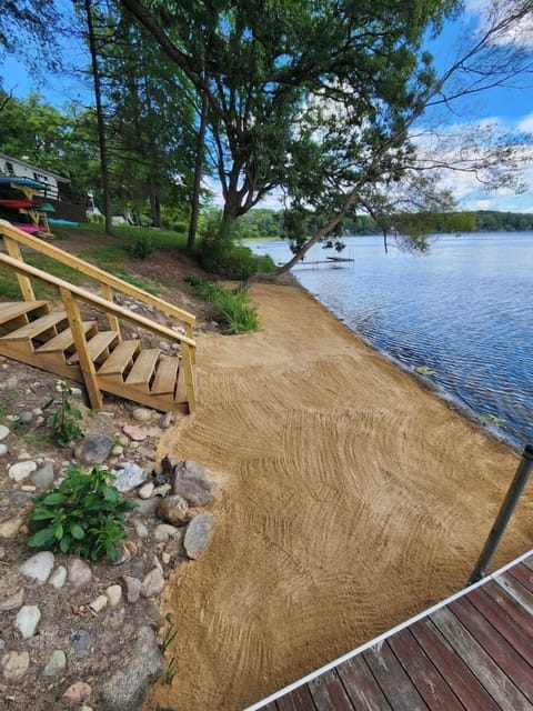 Wide sandy beach. Time to get your toes in the sand!