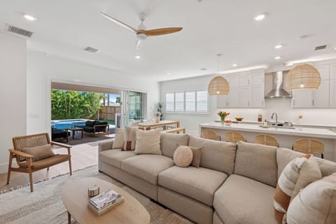 Living Room has a custom Crate and Barrel sofa and pull-out if needed.