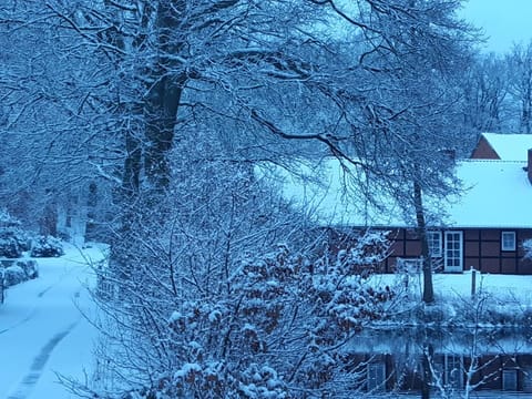 holiday house in winter