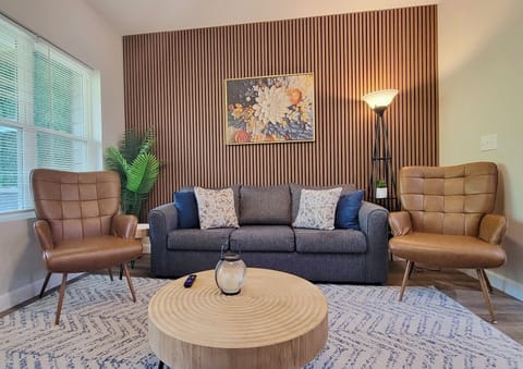 Open concept living room with a cozy vibe