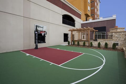 Shoot hoops anytime on the private on-site basketball court.