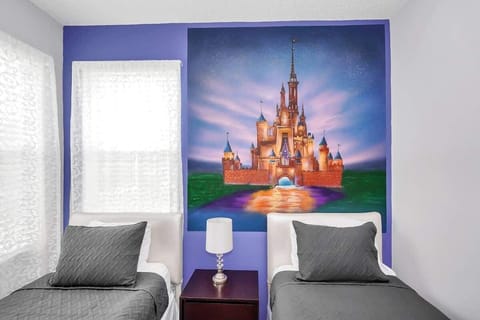 Hand painted mural of the castle!
