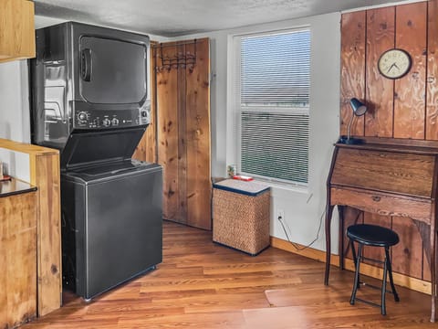 Private washer/dryer and desk area