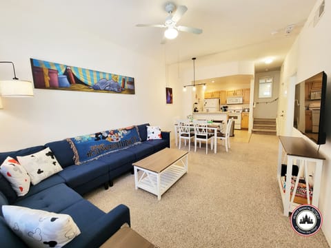 Large living room with plenty of seats.