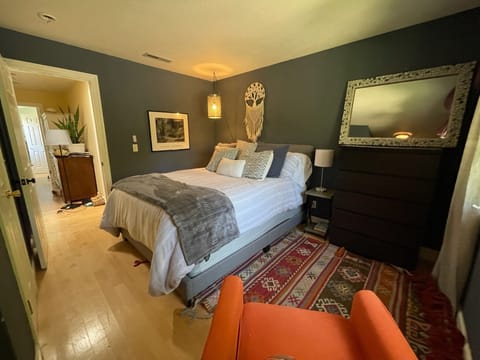 Bedroom 2 with Queen bed and desk