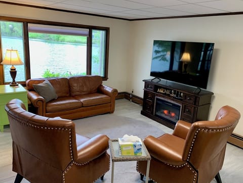 Watch your favorite show or just stare out the window.