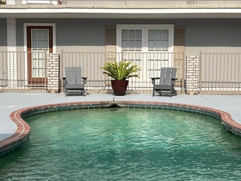 The saltwater pool is just the place to take a dip and cool off on a hot Louisiana day