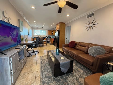 All the comforts of home in this airy two-bedroom one-bath apartment