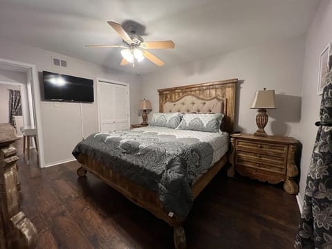 Master Bedroom with King bed and smart TV