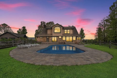 Pool View During Sunset