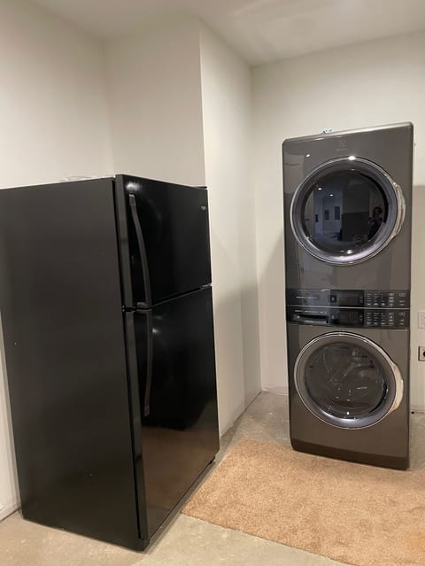 Extra fridge and laundry in lower level