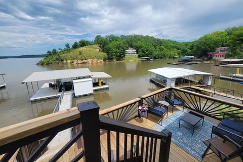 The layers of the deck provide space for adults and children to hang out and connect.