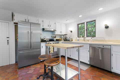 Kitchen is fully stocked including KitchenAid mixer, Ninja blender.