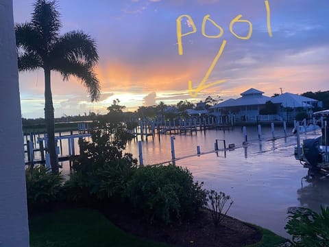 Just a walk around the boat slips to the pool area- the SUNSETS!