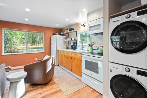 Fully loaded Kitchen and washer and dryer for cleaning after long days on the trail!