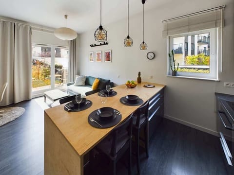 Dining table in the living room.