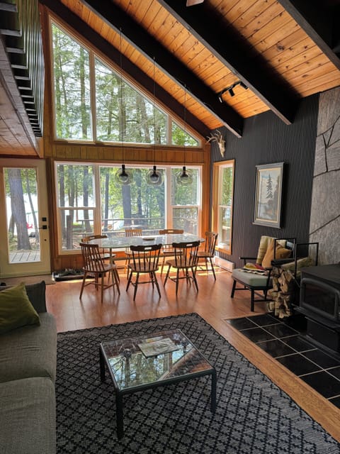 Open concept living and dining room