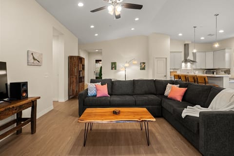 View from living area to entry way