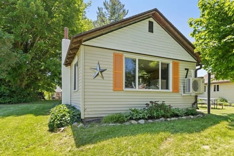 Outside view of cabin. 