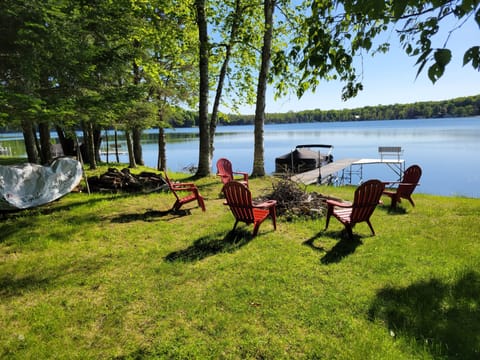 Firewood and marshmallow/food roasting forks provided. Pontoon not available. 