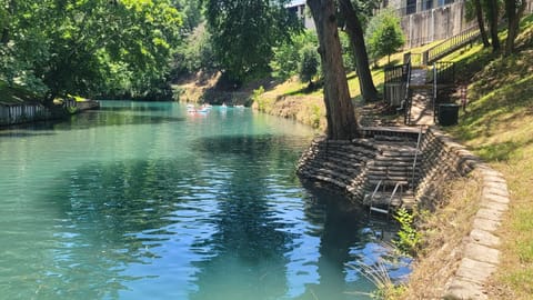 Camp Warnecke private access to the Comal, wrist bands are required. 
