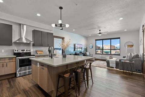 The fully stocked kitchen includes everything you need to feel right at home