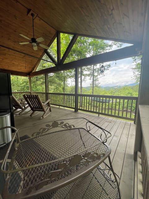 Mountian view from back deck and outdoor kitchen/grilling area