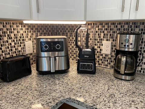 A fully stocked kitchen makes meal preparation a breeze.