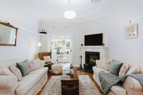 The lounge area offers plenty of comfy seating and a large flat-screen TV for everyone to settle in with a movie, while a fireplace is a cosy addition over the winter months.
