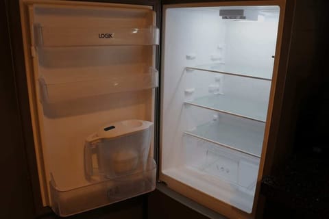 Our Logik Fridge Freezer is the perfect place to store your cooking essentials.
Included in the fridge is a brita filter; top it up before you go to sleep to wake up to a nice glass of cold water!